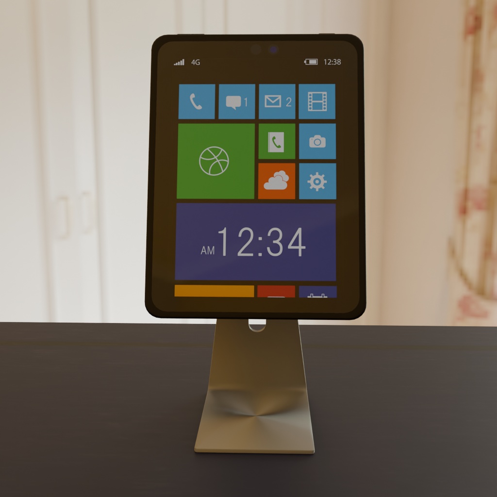 【Blender】 タブレット端末とスタンド Tablet device and stand