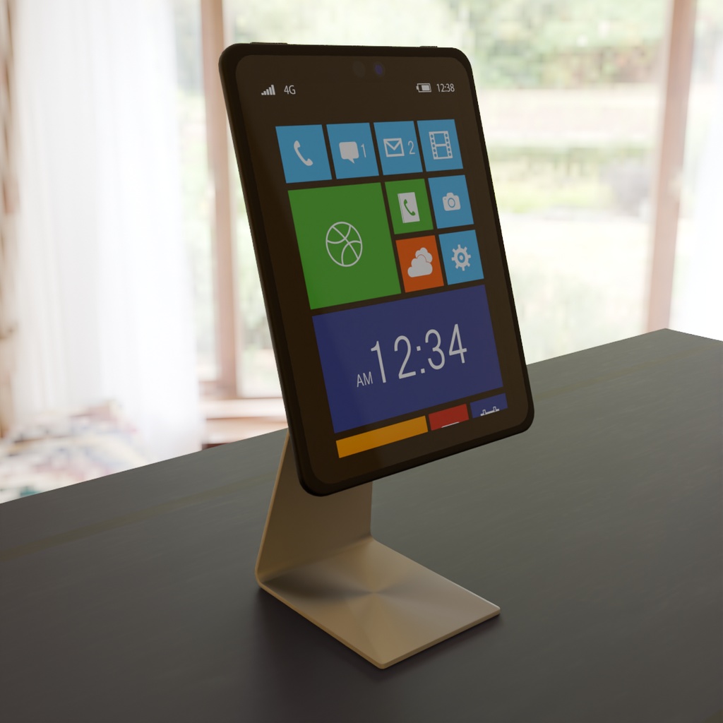 【Blender】 タブレット端末とスタンド Tablet device and stand