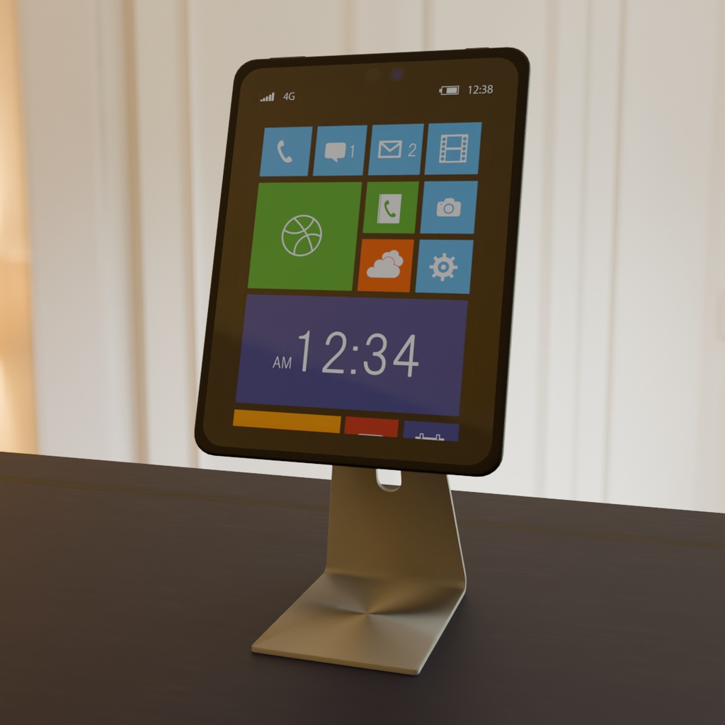 【Blender】 タブレット端末とスタンド Tablet device and stand