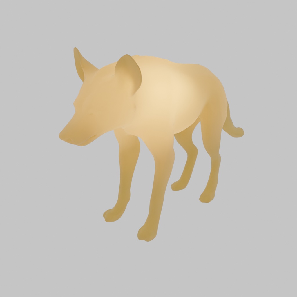 【Blender】 ハイエナの間接照明 Hyena indirect lighting