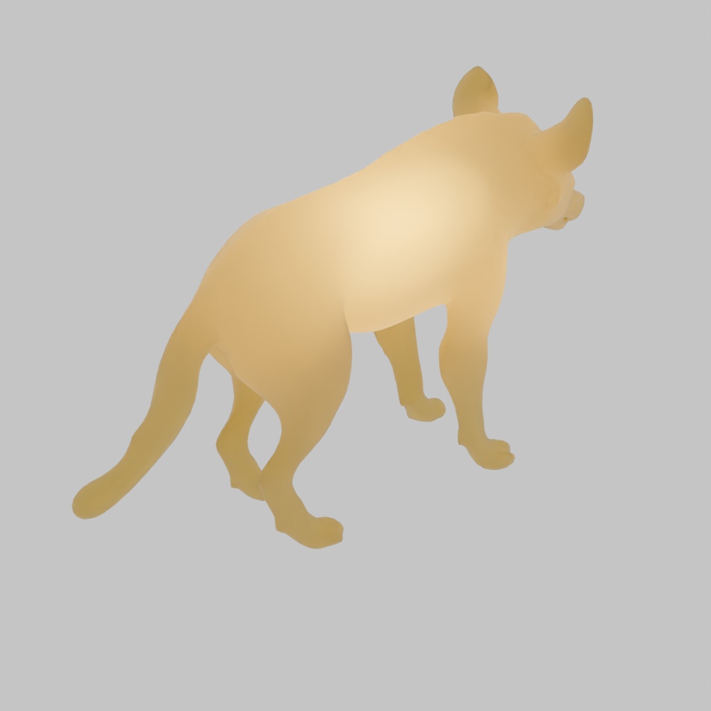 【Blender】 ハイエナの間接照明 Hyena indirect lighting