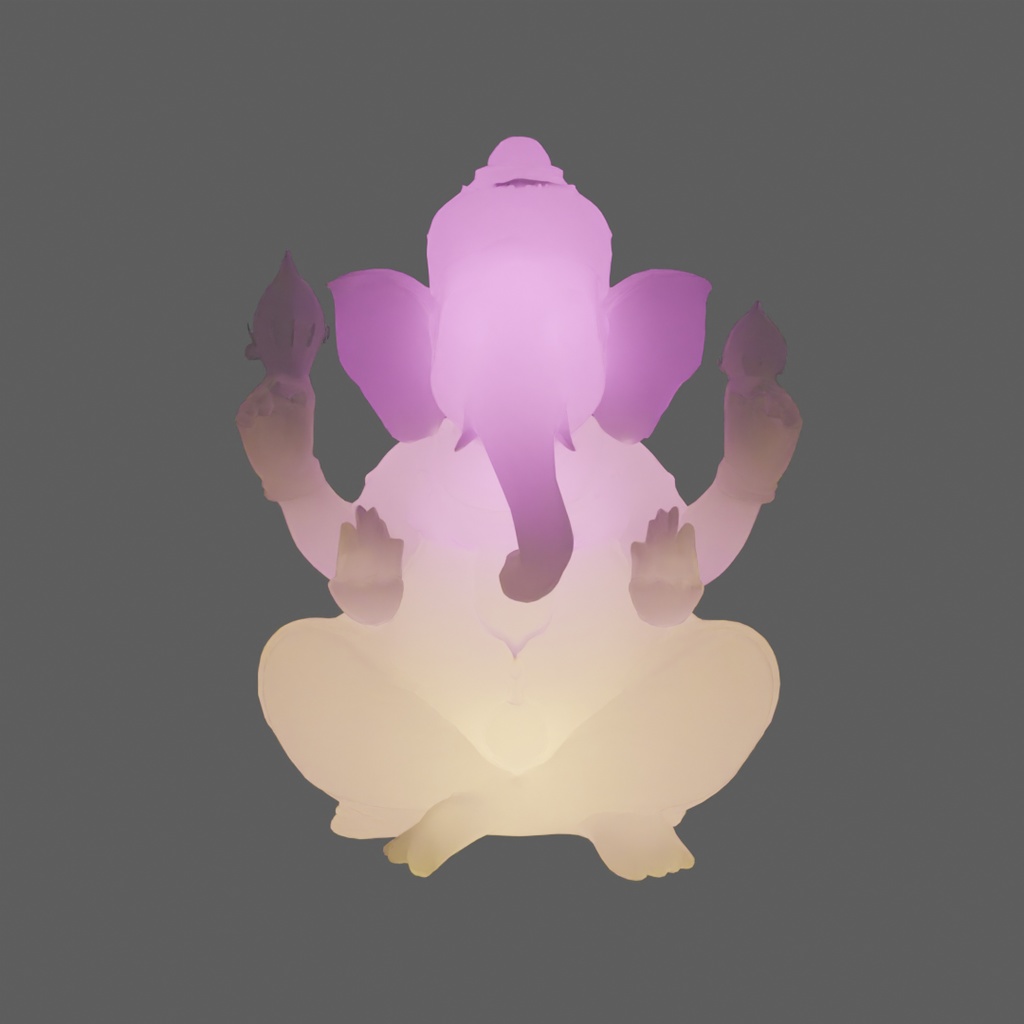 【Blender】 ガネーシャの間接照明 Ganesha indirect lighting