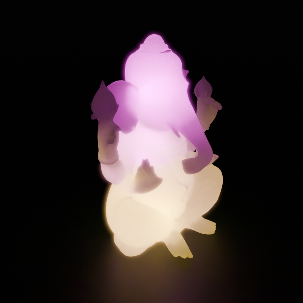 【Blender】 ガネーシャの間接照明 Ganesha indirect lighting