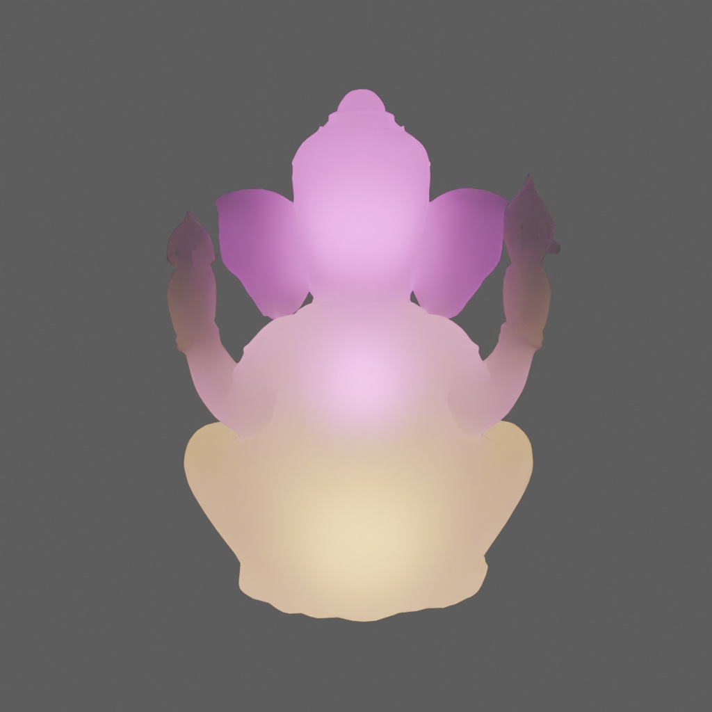 【Blender】 ガネーシャの間接照明 Ganesha indirect lighting