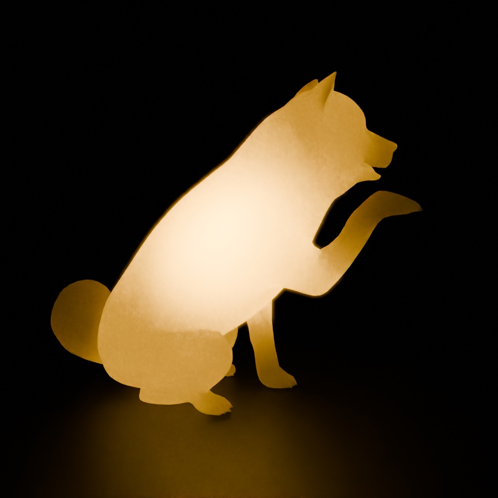 【Blender】 お手とおかわりする犬の間接照明 Indirect lighting for dogs that shake hands