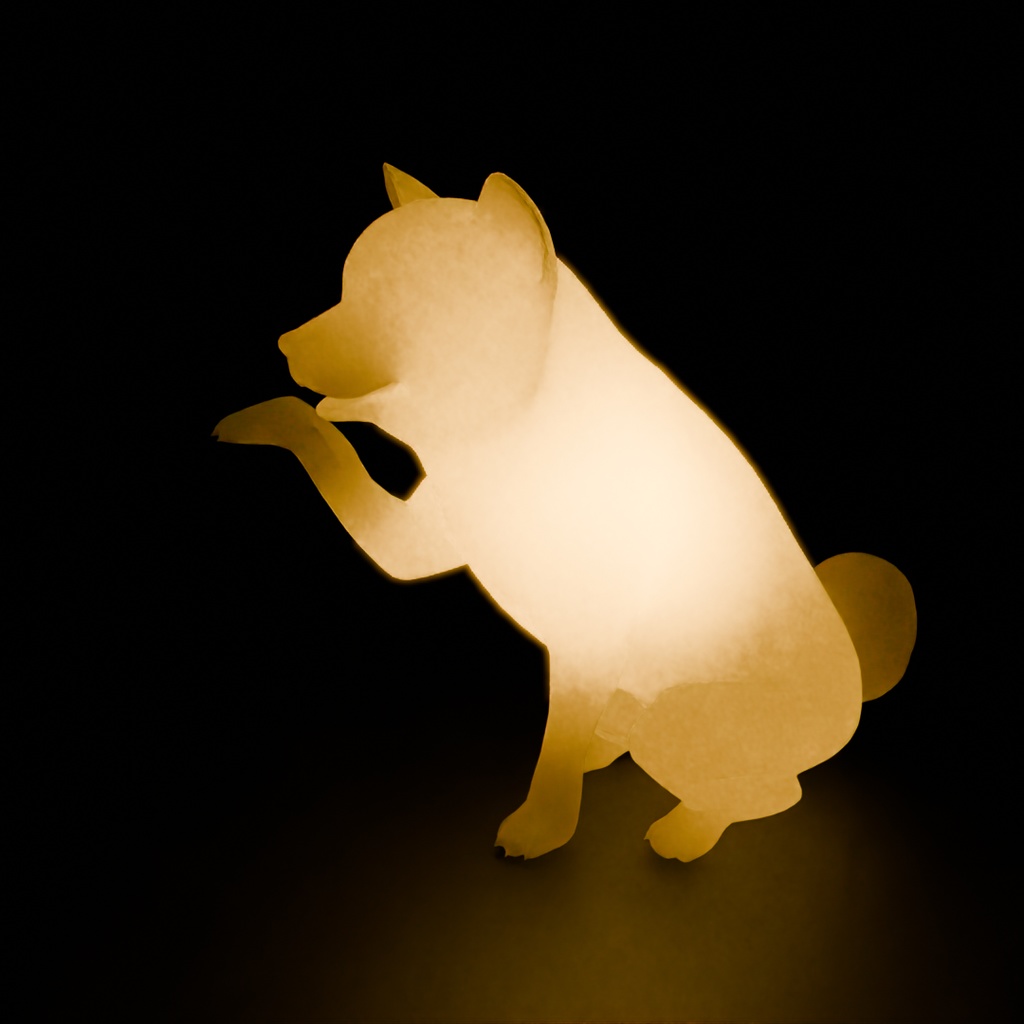 【Blender】 お手とおかわりする犬の間接照明 Indirect lighting for dogs that shake hands