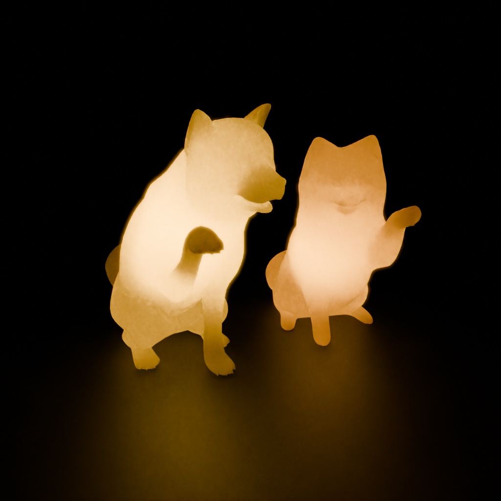 【Blender】 お手とおかわりする犬の間接照明 Indirect lighting for dogs that shake hands