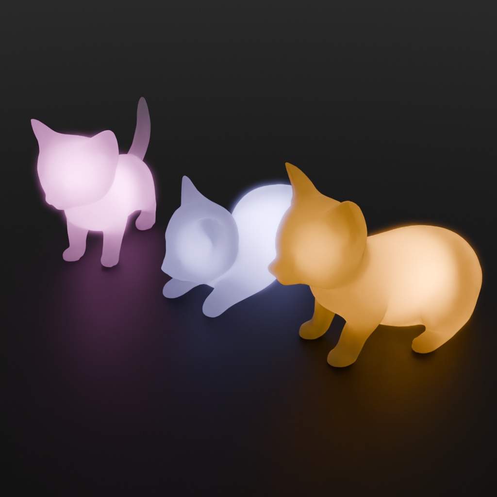 【Blender】 子猫の間接照明 Indirect lighting for kittens