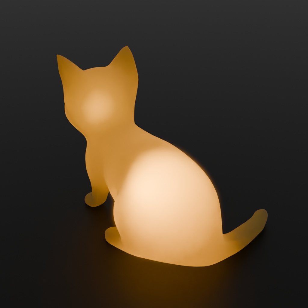 【Blender】 子猫の間接照明 Indirect lighting for kittens