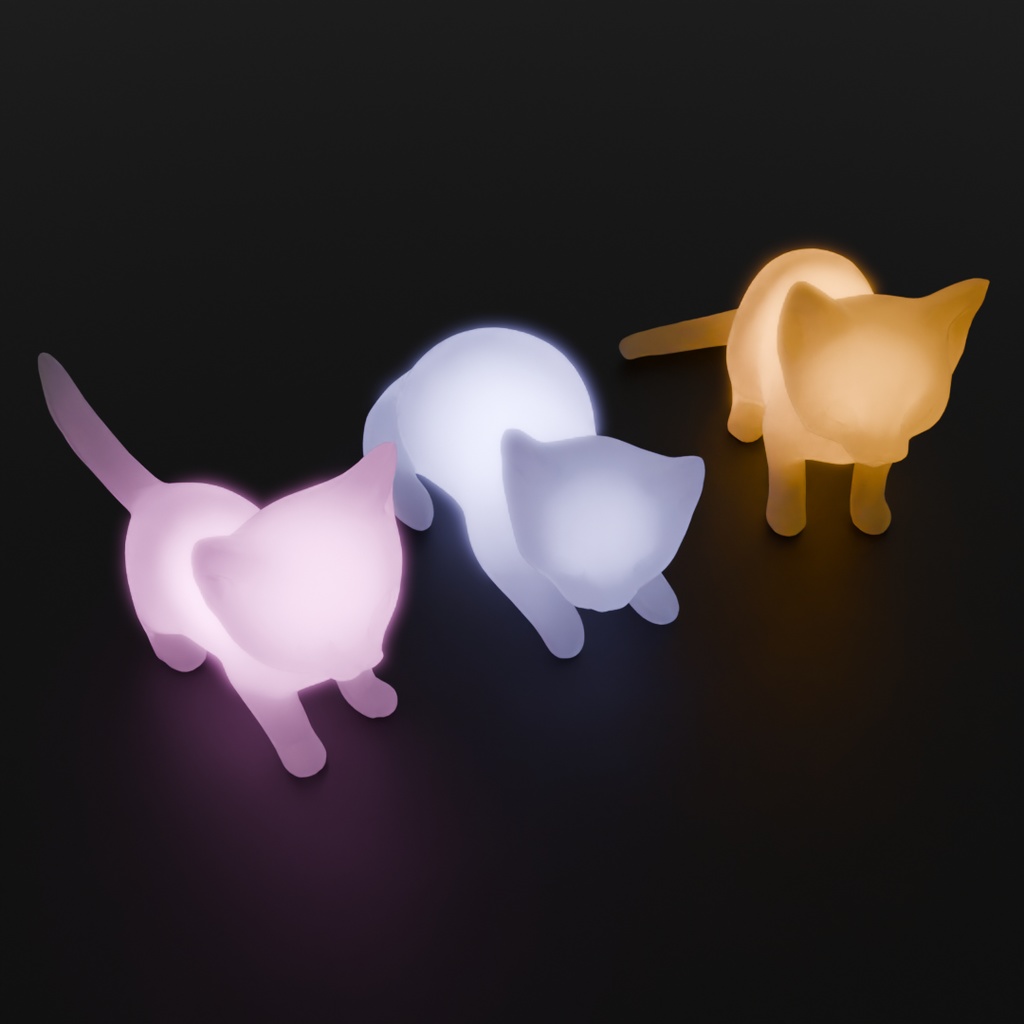 【Blender】 子猫の間接照明 Indirect lighting for kittens