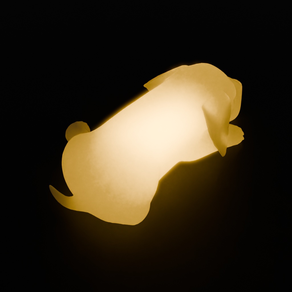 【Blender】 子犬の間接照明 Indirect lighting for puppies