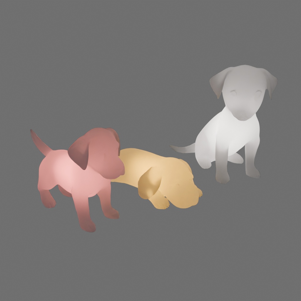 【Blender】 子犬の間接照明 Indirect lighting for puppies