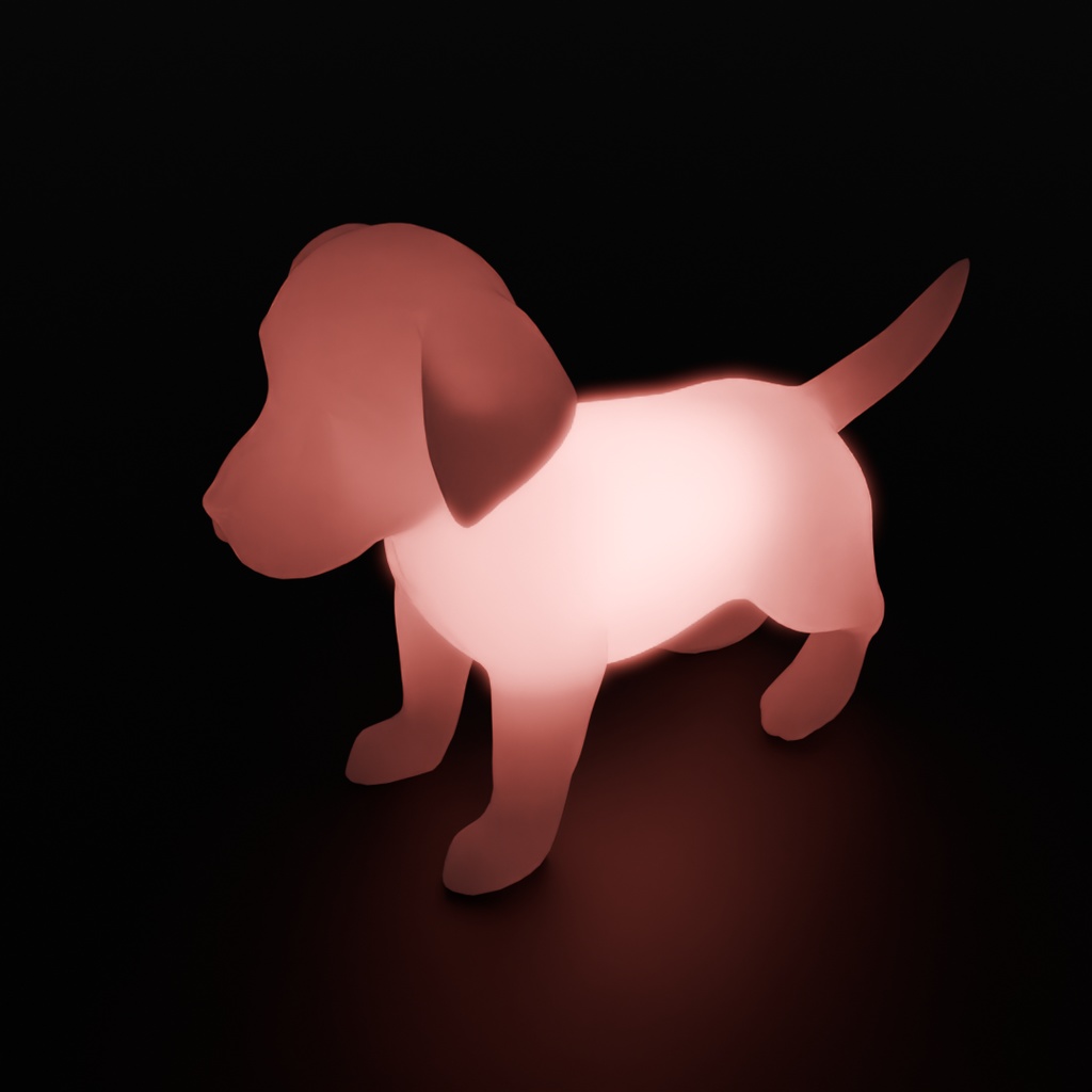 【Blender】 子犬の間接照明 Indirect lighting for puppies