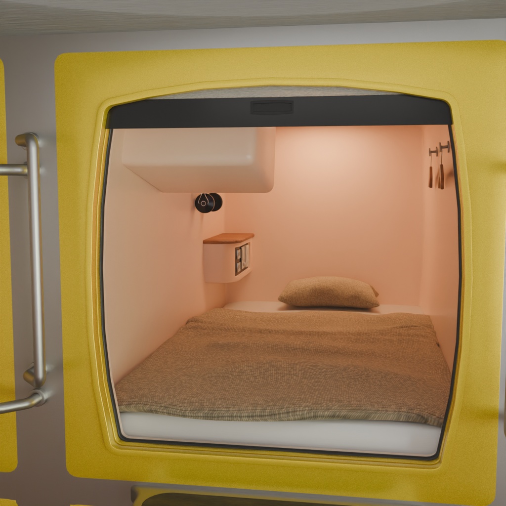【Blender】 カプセルホテル capsule hotel