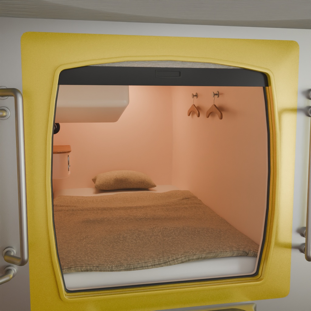 【Blender】 カプセルホテル capsule hotel