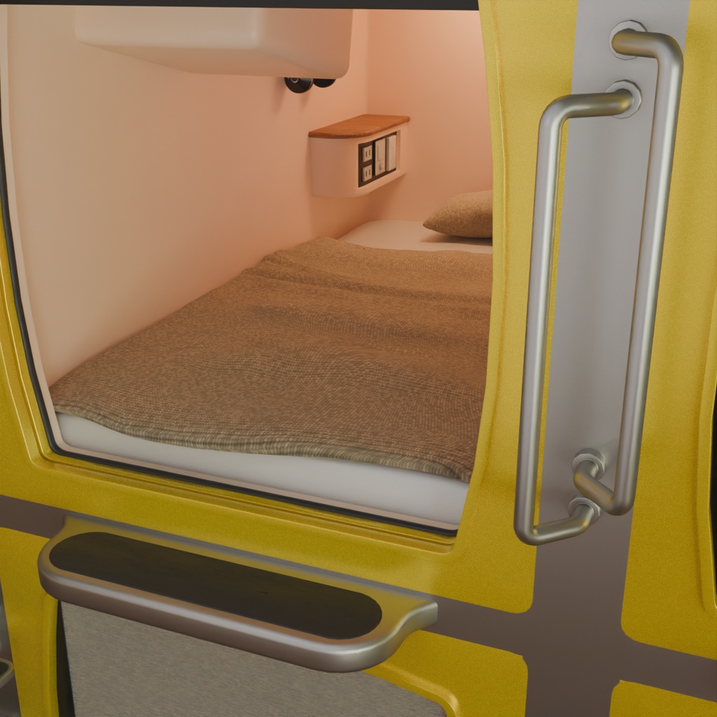 【Blender】 カプセルホテル capsule hotel