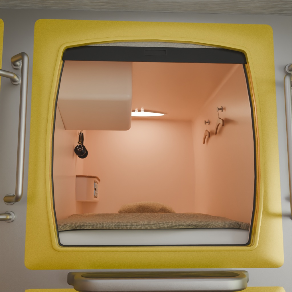 【Blender】 カプセルホテル capsule hotel