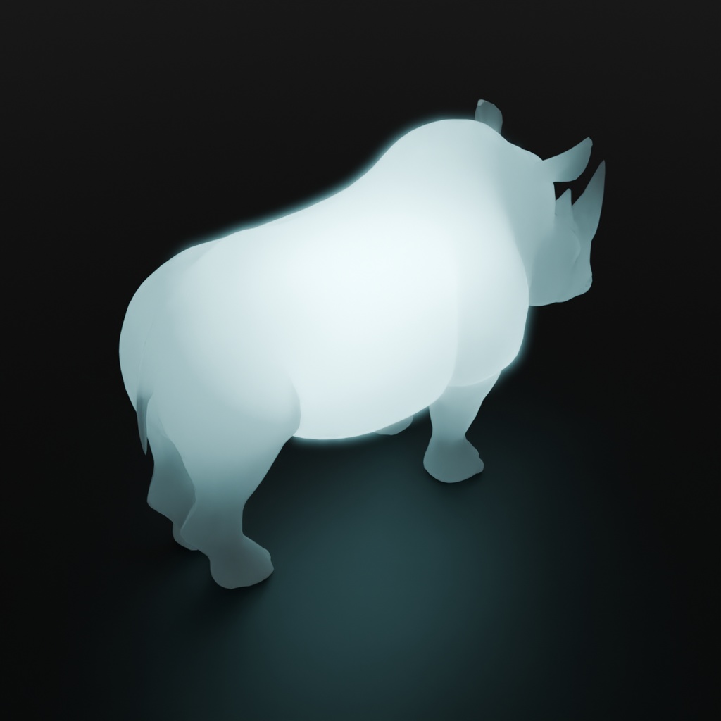 【Blender】 サイの間接照明 Indirect lighting for Rhinoceros
