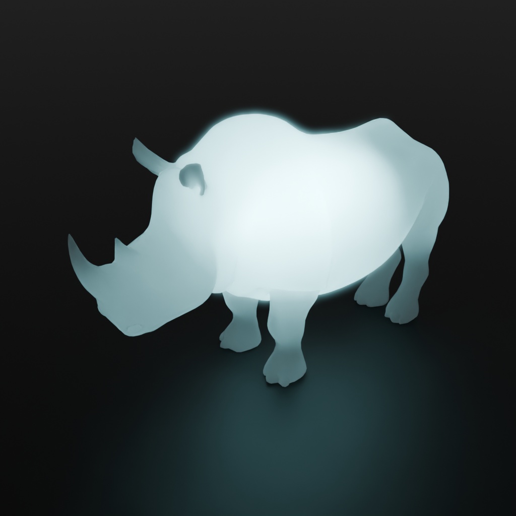 【Blender】 サイの間接照明 Indirect lighting for Rhinoceros