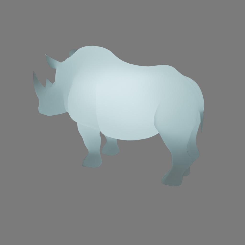 【Blender】 サイの間接照明 Indirect lighting for Rhinoceros