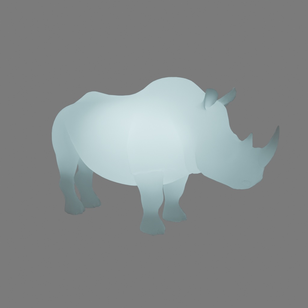 【Blender】 サイの間接照明 Indirect lighting for Rhinoceros