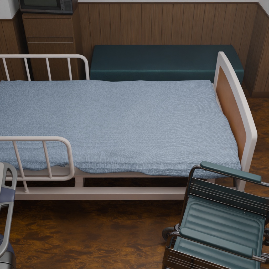 【Blender】 病院の個室 Private hospital room