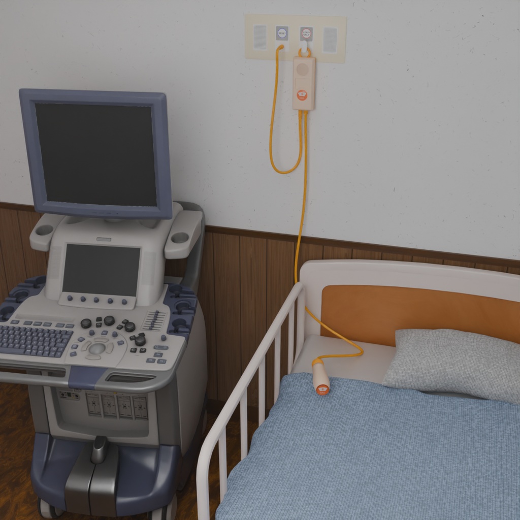 【Blender】 病院の個室 Private hospital room