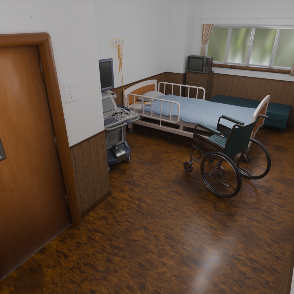 【Blender】 病院の個室 Private hospital room