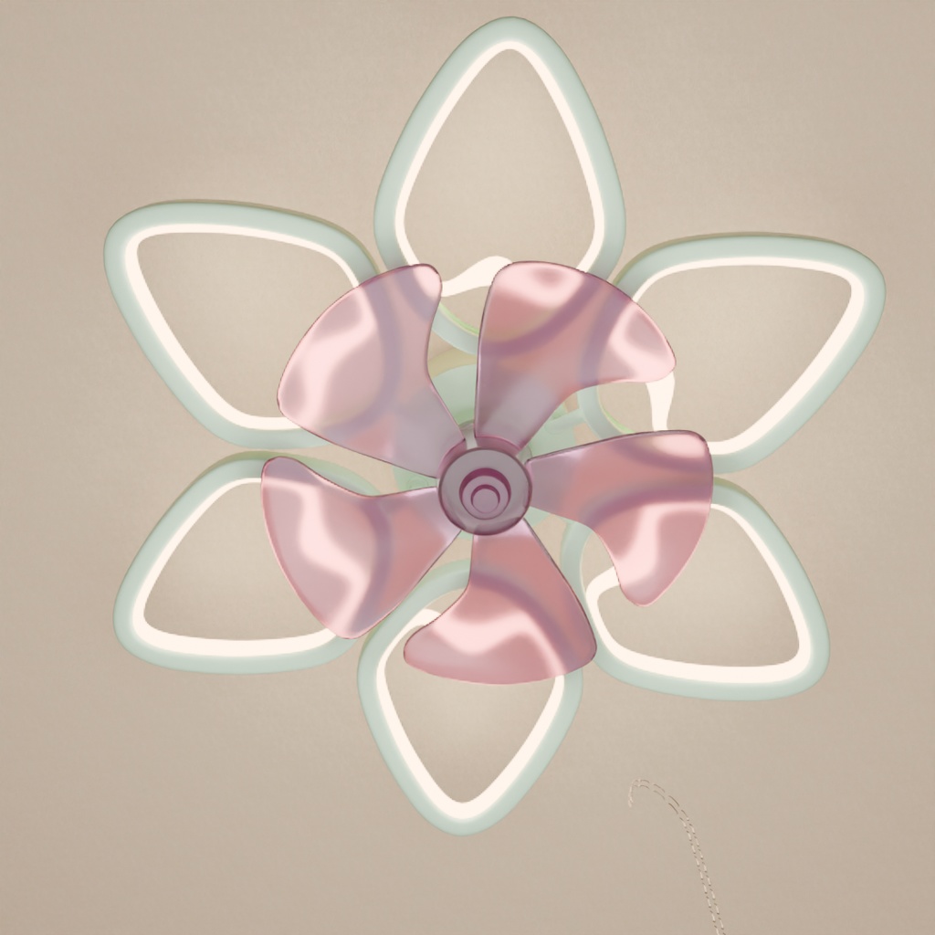 【Blender】 シーリングフラワーファンライト Ceiling Flower Fan Light