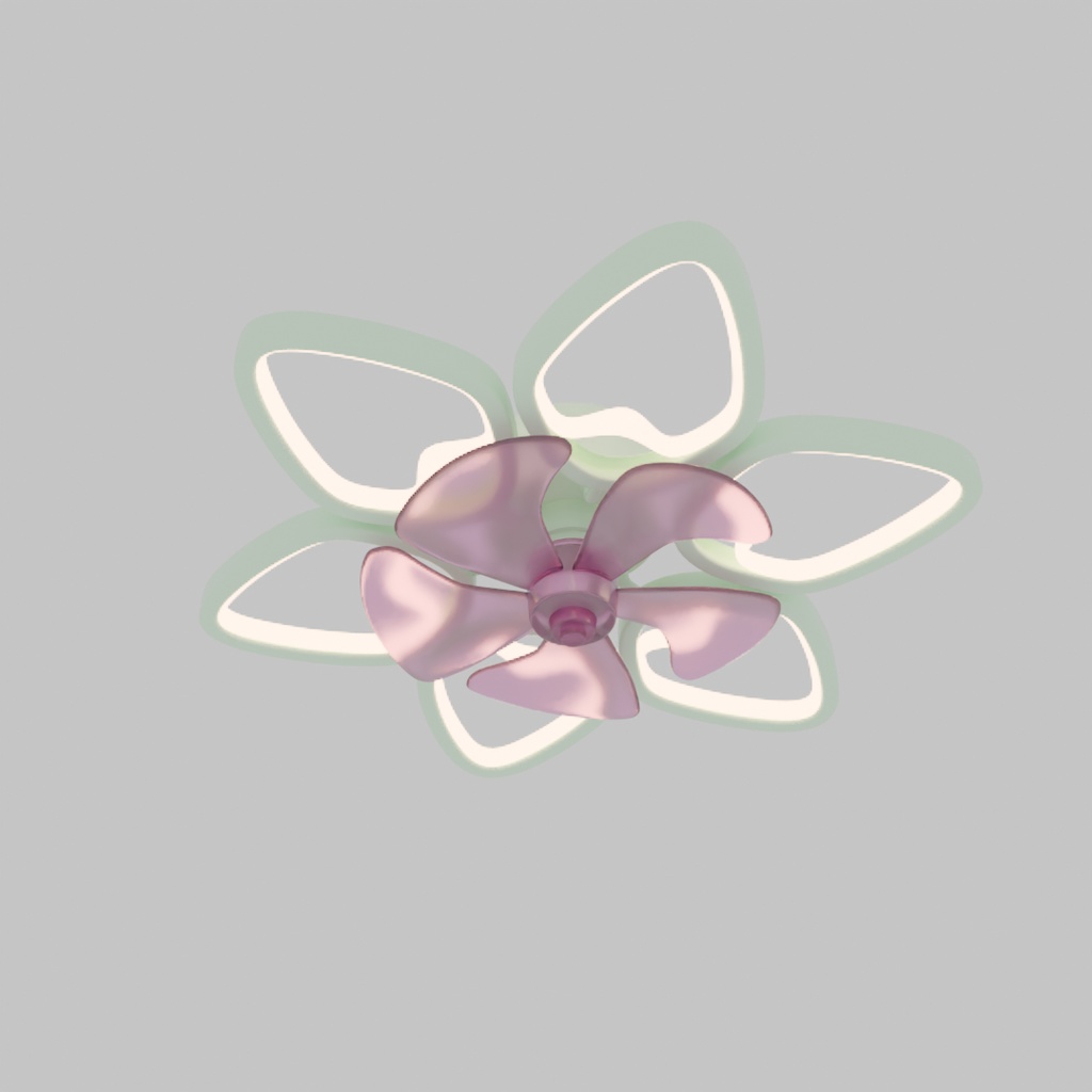 【Blender】 シーリングフラワーファンライト Ceiling Flower Fan Light