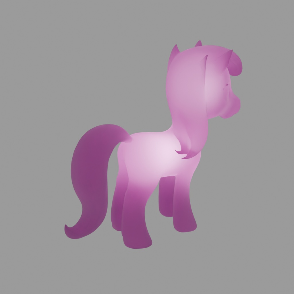 【Blender】 ポニーの間接照明 Pony Indirect Lighting