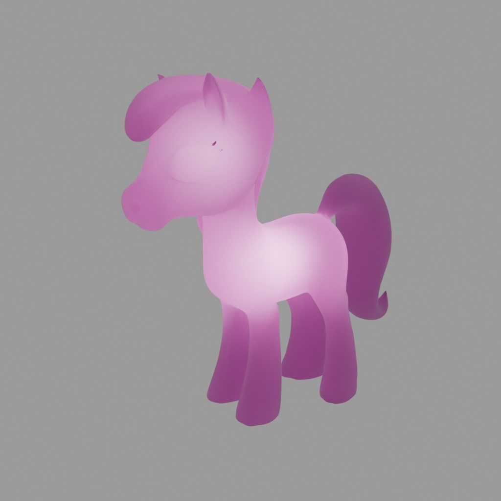 【Blender】 ポニーの間接照明 Pony Indirect Lighting
