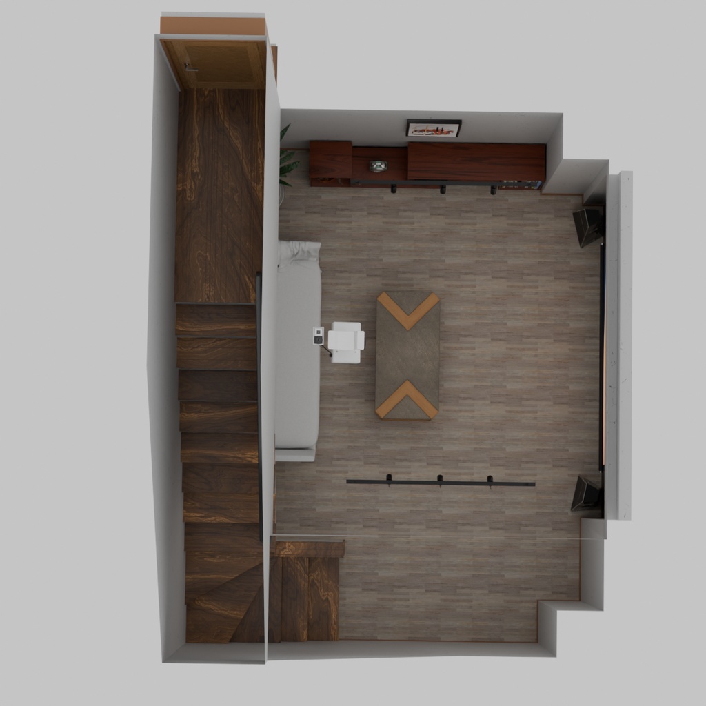 【Blender】 地下のシアタールーム Theater Room in the Basement