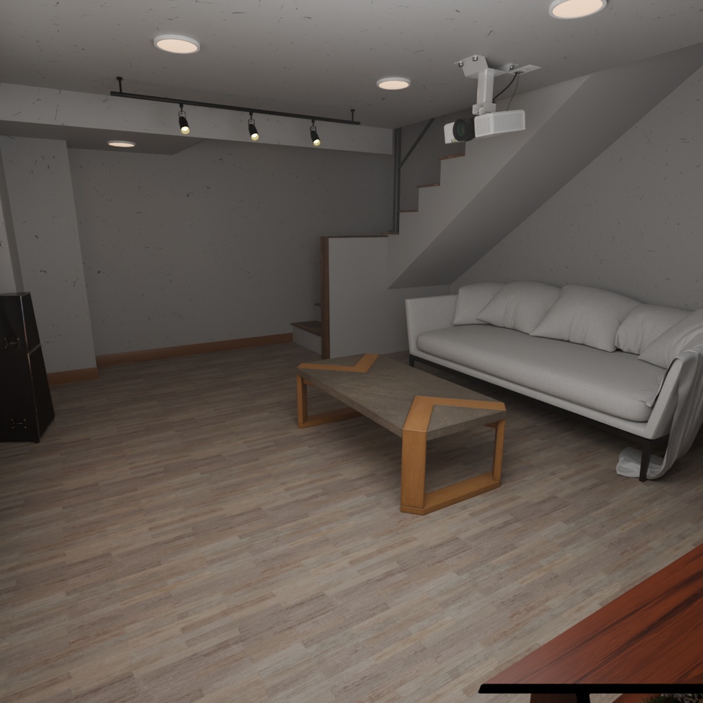 【Blender】 地下のシアタールーム Theater Room in the Basement