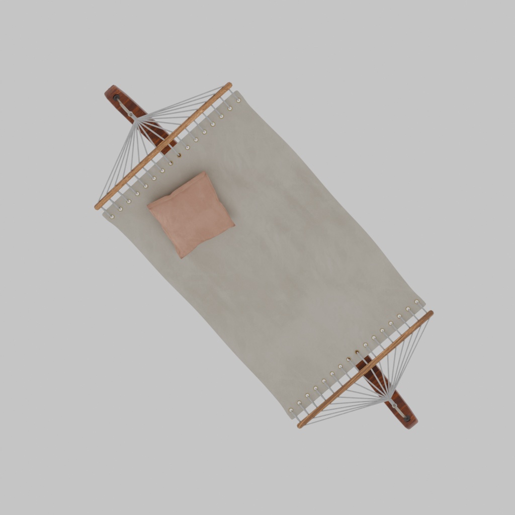 【Blender】 自立式木製ハンモック Freestanding Wooden Hammock