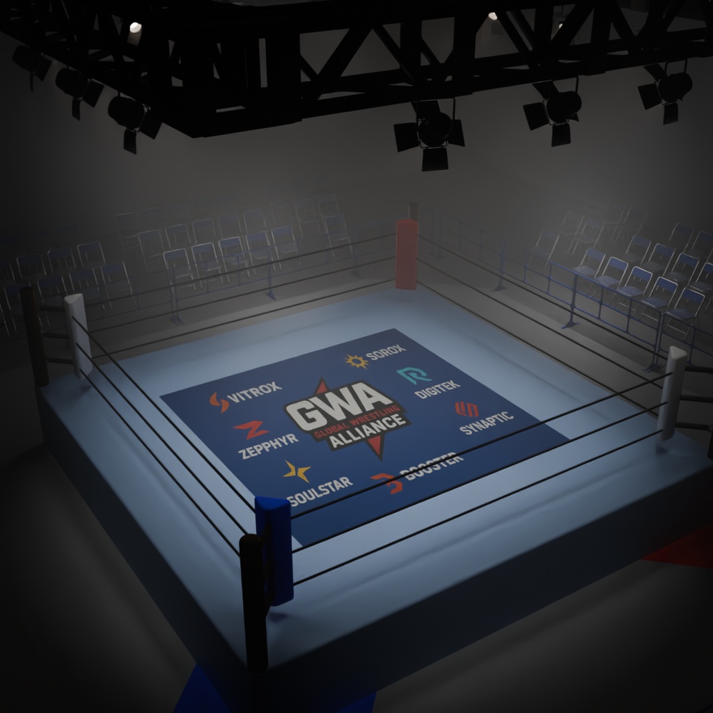 【Blender】 プロレスのリング Pro wrestling ring