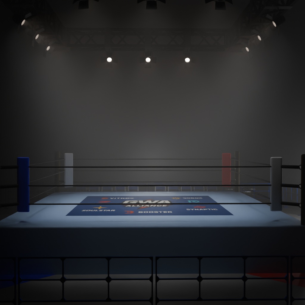 【Blender】 プロレスのリング Pro wrestling ring