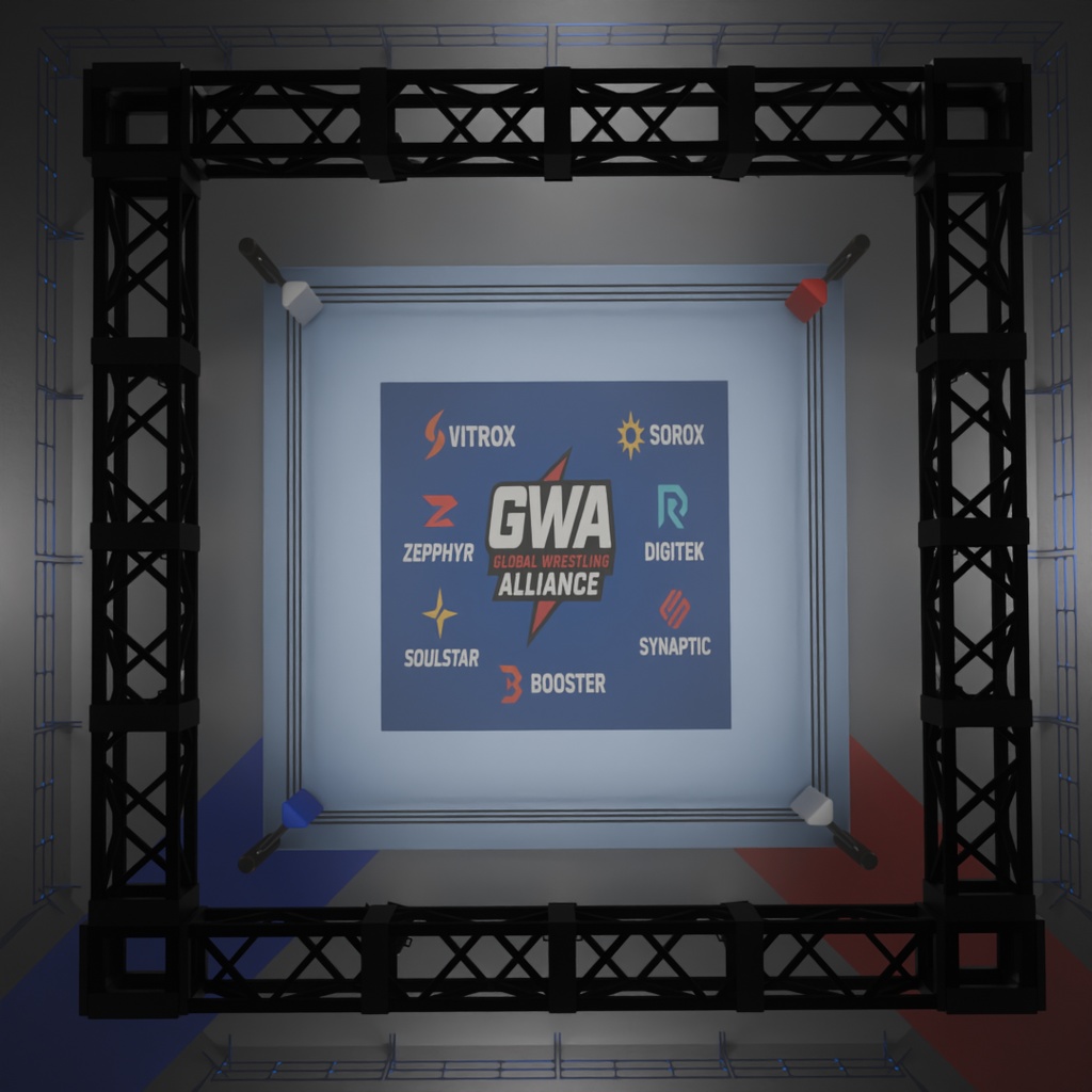 【Blender】 プロレスのリング Pro wrestling ring