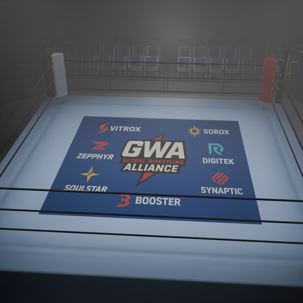 【Blender】 プロレスのリング Pro wrestling ring