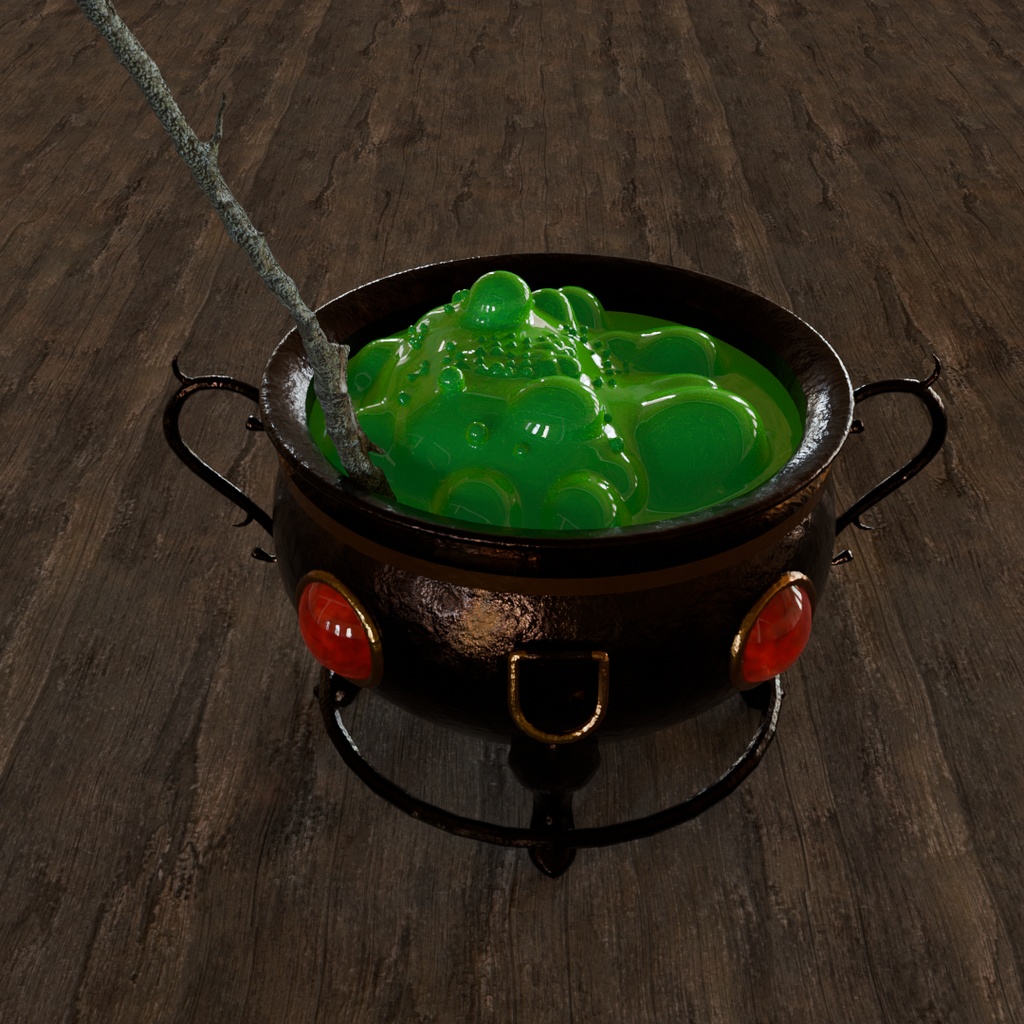 【Blender】 錬金術の釜 Alchemy Cauldron