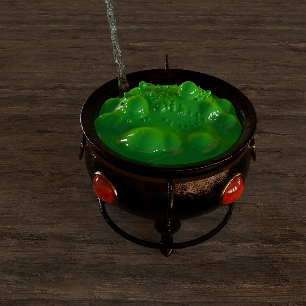 【Blender】 錬金術の釜 Alchemy Cauldron