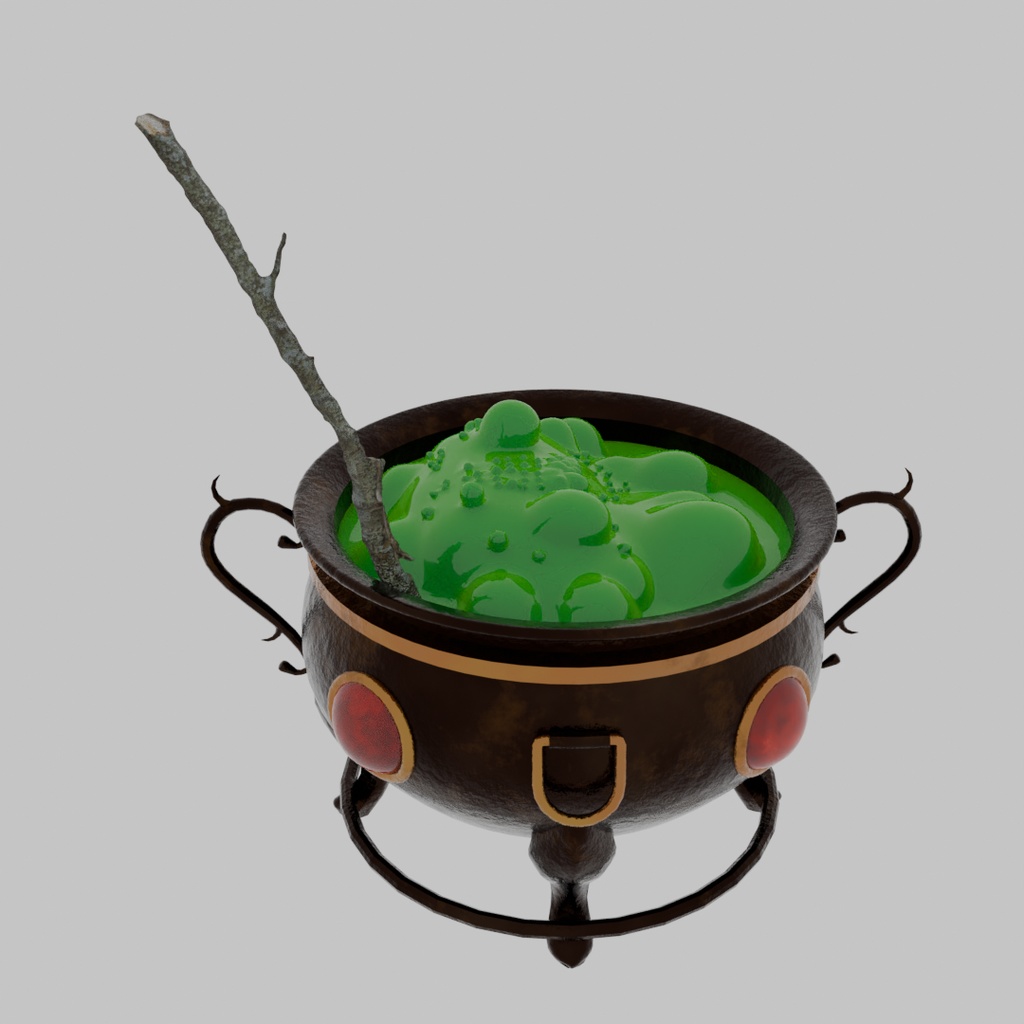 【Blender】 錬金術の釜 Alchemy Cauldron