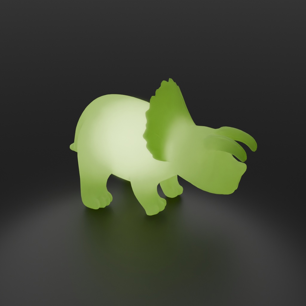 【Blender】 トリケラトプスの間接照明 Triceratops Indirect Lighting