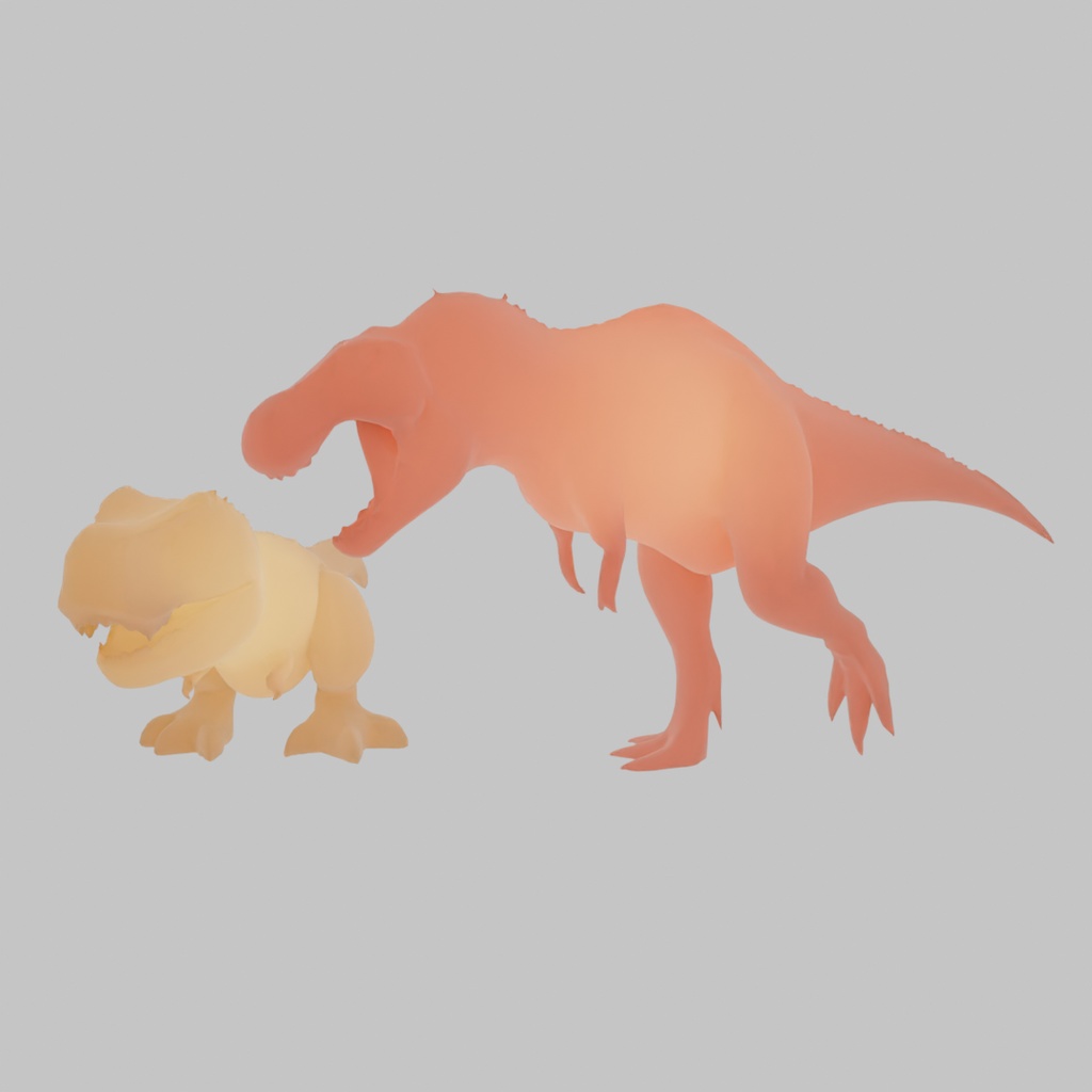 【Blender】 ティラノサウルスの間接照明 Tyrannosaurus Indirect Lighting