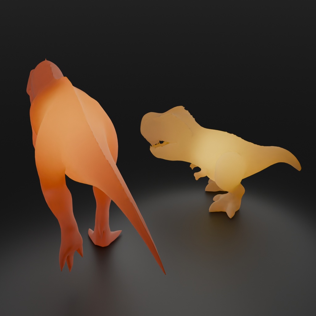 【Blender】 ティラノサウルスの間接照明 Tyrannosaurus Indirect Lighting