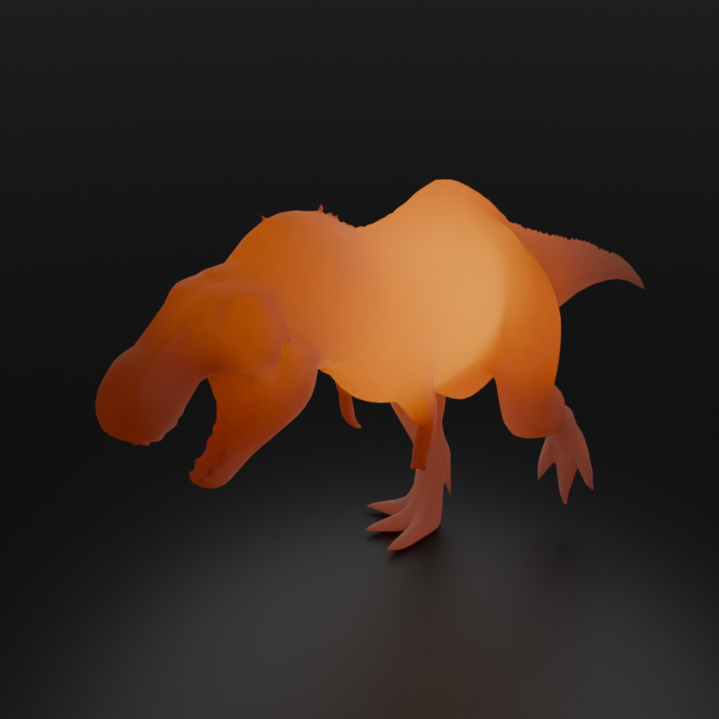 【Blender】 ティラノサウルスの間接照明 Tyrannosaurus Indirect Lighting