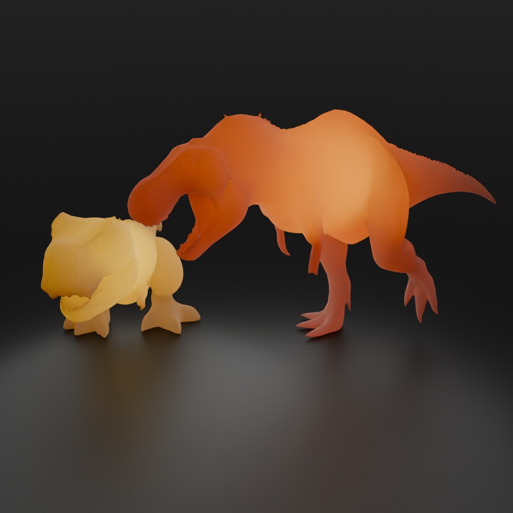 【Blender】 ティラノサウルスの間接照明 Tyrannosaurus Indirect Lighting
