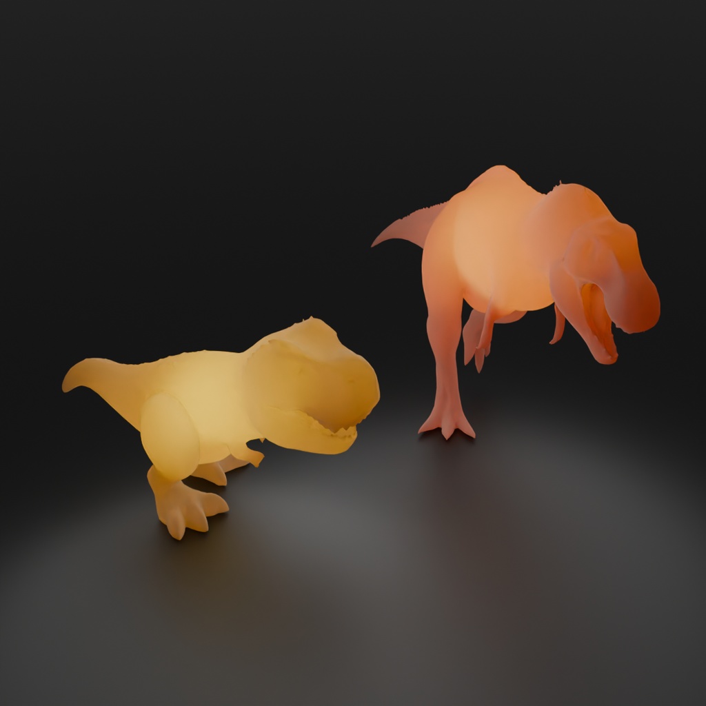 【Blender】 ティラノサウルスの間接照明 Tyrannosaurus Indirect Lighting