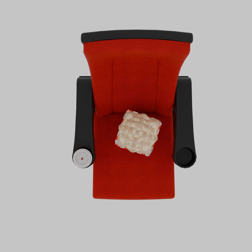 【Blender】 映画館用アームチェア Cinema Armchair