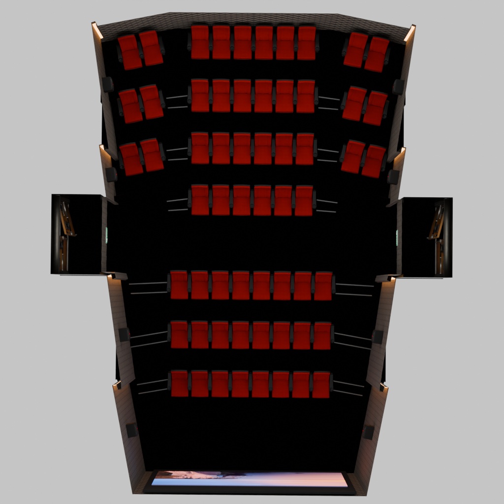 【Blender】 映画館のシアター① Theater 1 at the movie theater
